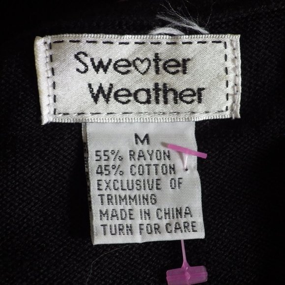 Cat Embellished "Sweater Weather" Scoop-Neck/ Sequined White Persian/ Red Bow/ - Picture 6 of 7